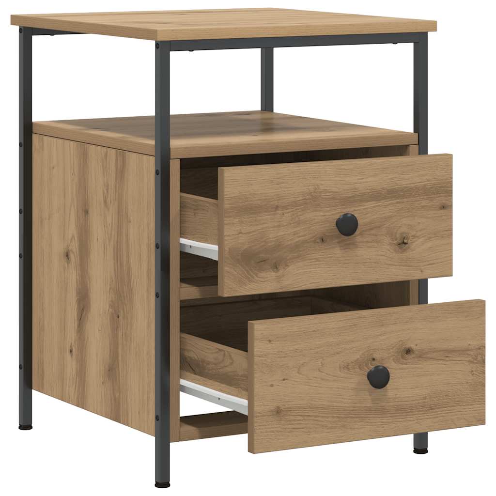 Κομοδίνα 2 τεμάχια Artisan Oak 44x45x60 cm Κατασκευασμένο ξύλο - Pakobazaar