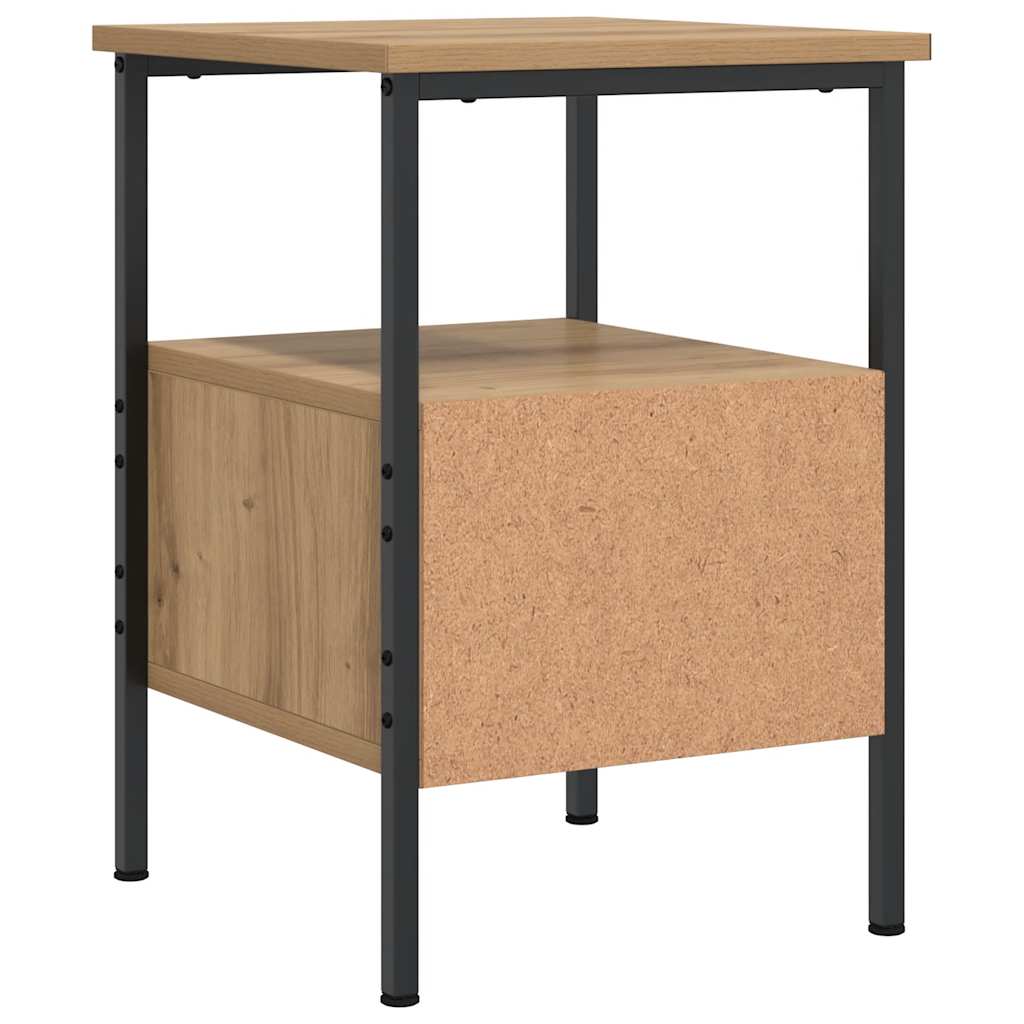 Κομοδίνο Αρτισιανή Δρυς 34x36x50 εκ. από Επεξεργασμένο Ξύλο - Pakobazaar