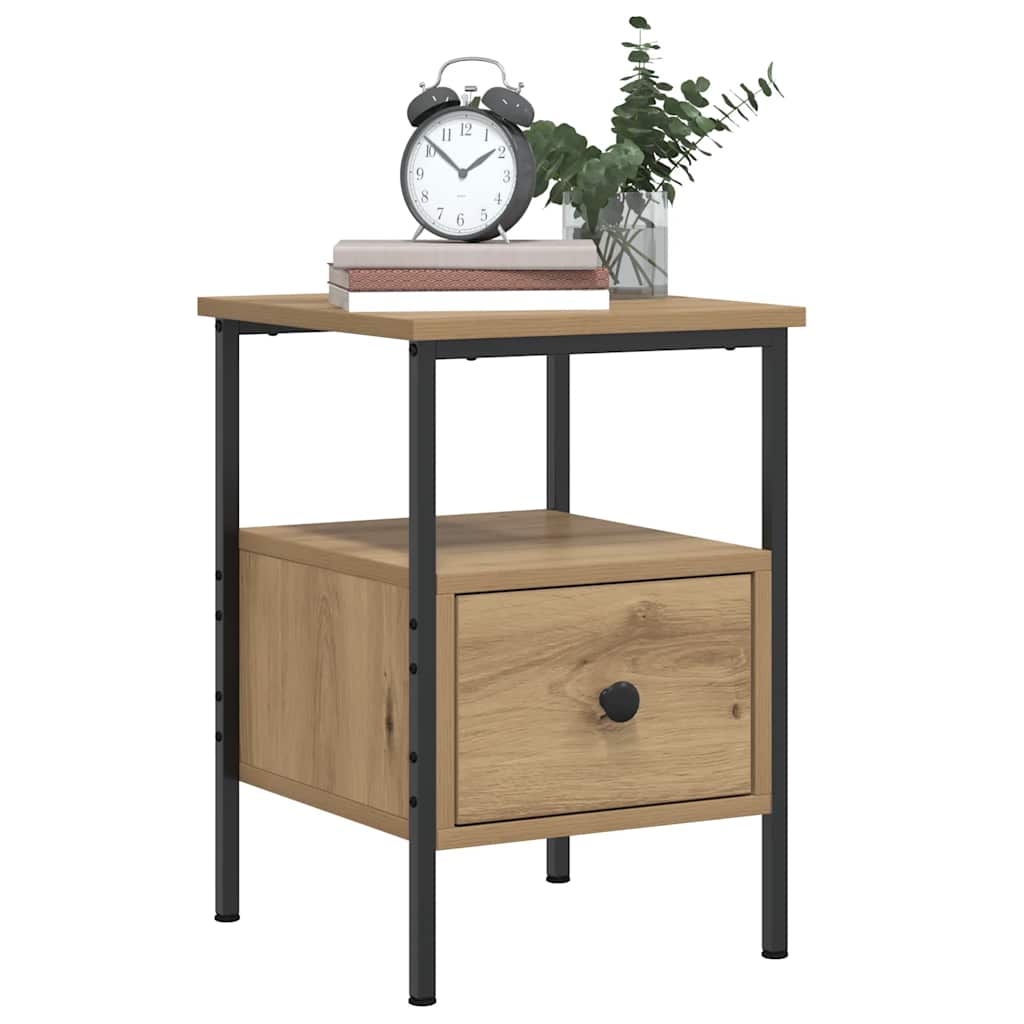 Κομοδίνα 2 τεμάχια Artisan Oak 34x36x50 cm Κατασκευασμένο ξύλο - Pakobazaar