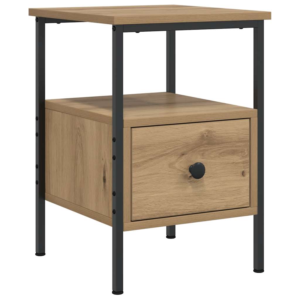 Κομοδίνα 2 τεμάχια Artisan Oak 34x36x50 cm Κατασκευασμένο ξύλο - Pakobazaar