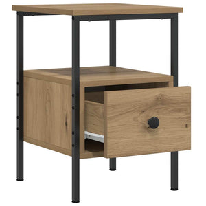 Κομοδίνα 2 τεμάχια Artisan Oak 34x36x50 cm Κατασκευασμένο ξύλο - Pakobazaar