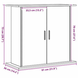 Βάση Ενυδρείου Artisan Δρυς 81x36x73 εκ. από Τεχνητό Ξύλο - Pakobazaar