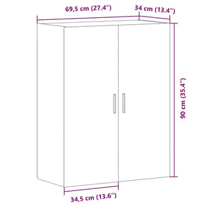 Ντουλάπι Τοίχου Δρυς τεχνίτης 69,5 x 34 x 90 εκ. - Pakobazaar
