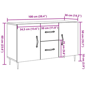 Σκευοθήκη Δρυς τεχνίτης 100x36x60 cm Κατασκευασμένο ξύλο - Pakobazaar
