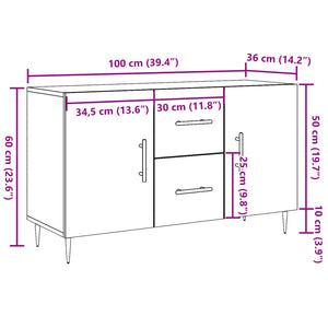 Ντουλάπι Παλαιό Ξύλο 100x36x60 εκ. από Επεξεργασμένο Ξύλο