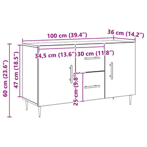Σκευοθήκη Δρυς τεχνίτης 100x36x60 cm Κατασκευασμένο ξύλο - Pakobazaar