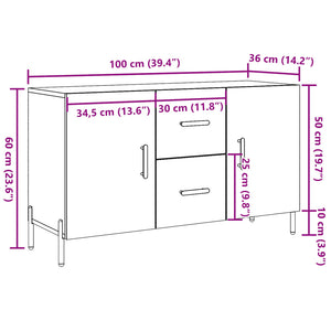 Ντουλάπι Παλαιό Ξύλο 100x36x60 εκ. από Επεξεργασμένο Ξύλο