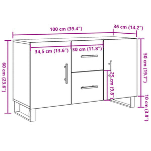 Ντουλάπι Παλαιό Ξύλο 100x36x60 εκ. από Επεξεργασμένο Ξύλο
