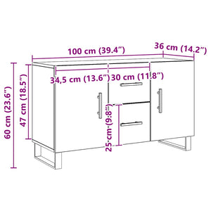 Σκευοθήκη Δρυς τεχνίτης 100x36x60 cm Κατασκευασμένο ξύλο - Pakobazaar