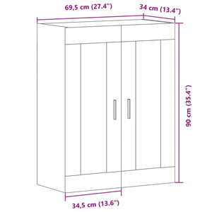 Επίτοιχο ντουλάπι Παλιό ξύλο 69,5x34x90 cm - Pakobazaar