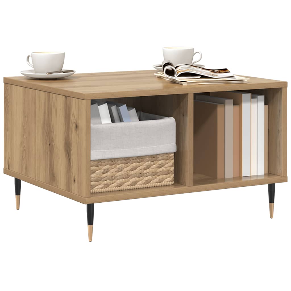 Τραπεζάκι σαλονιού Artisan Oak 60x50x36,5cm Κατασκευασμένο ξύλο