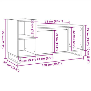 ντουλάπι τηλεόρασης  Παλιό ξύλο 100x35x55 cm Κατασκευασμένο ξύλο - Pakobazaar