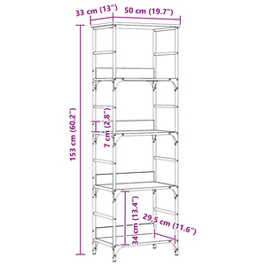 Βιβλιοθήκη Τεχνίτης Δρυς 50x33x153 εκ. Επεξεργασμένο Ξύλο - Pakobazaar