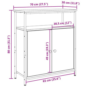 Ντουλάπι Όψη Παλαιού Ξύλου 70x30x80 εκ. από Επεξεργασμένο Ξύλο - Pakobazaar