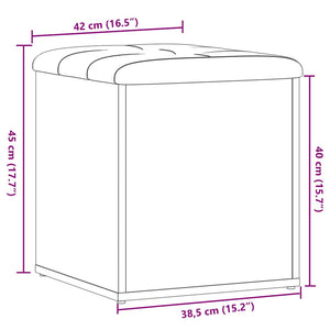 Πάγκος αποθήκευσης  Παλιό ξύλο 42x42x45 cm Κατασκευασμένο ξύλο - Pakobazaar
