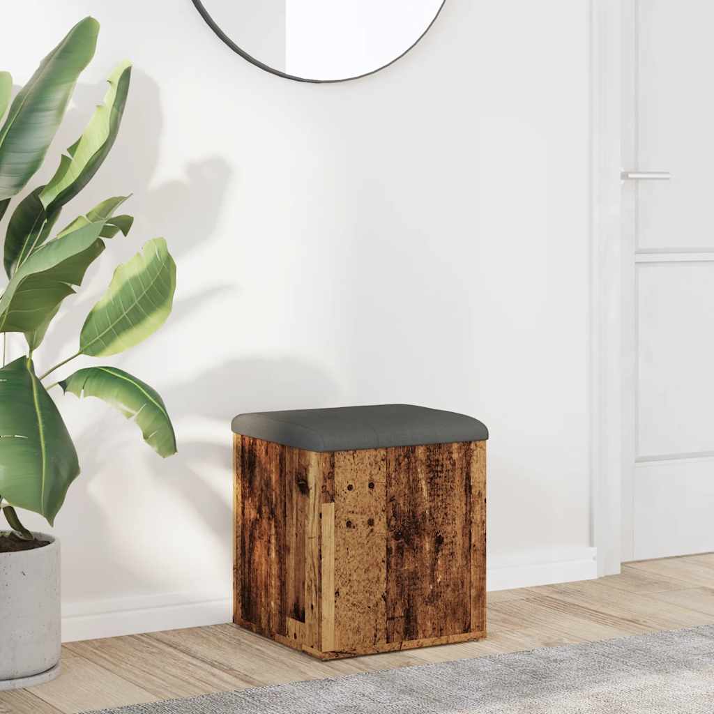 Πάγκος αποθήκευσης  Παλιό ξύλο 42x42x45 cm Κατασκευασμένο ξύλο - Pakobazaar