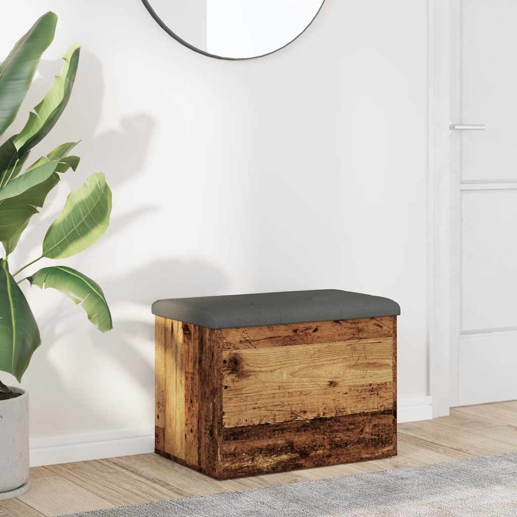 Πάγκος αποθήκευσης  Παλιό ξύλο 62x42x45 cm Κατασκευασμένο ξύλο - Pakobazaar