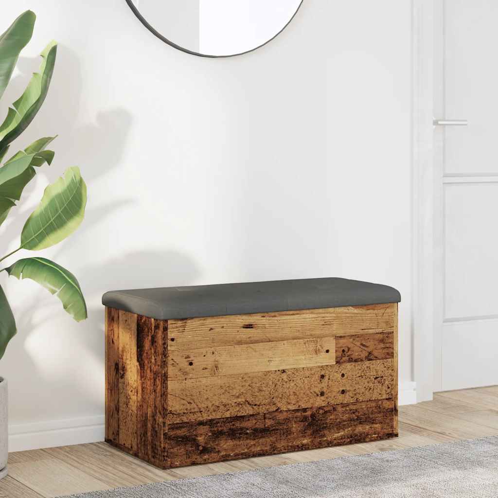 Πάγκος αποθήκευσης  Παλαιό ξύλο 82x42x45 cm Κατασκευασμένο ξύλο - Pakobazaar