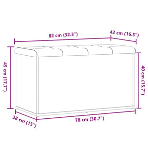 Πάγκος Αποθήκευσης Χειροποίητος Δρυς 82x42x45 εκ. από Τεχνητό Ξύλο - Pakobazaar