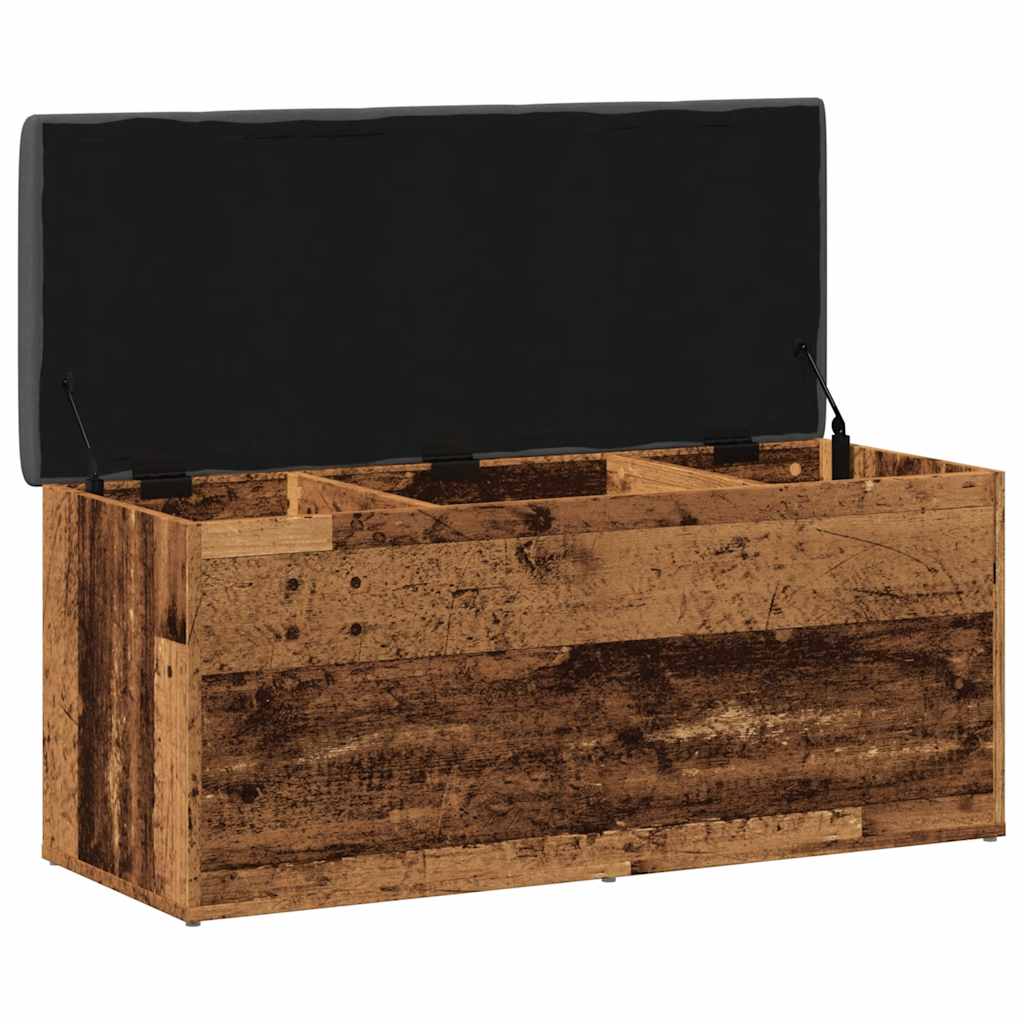 Πάγκος αποθήκευσης  Παλαιό ξύλο 102x42x45 cm Κατασκευασμένο ξύλο - Pakobazaar