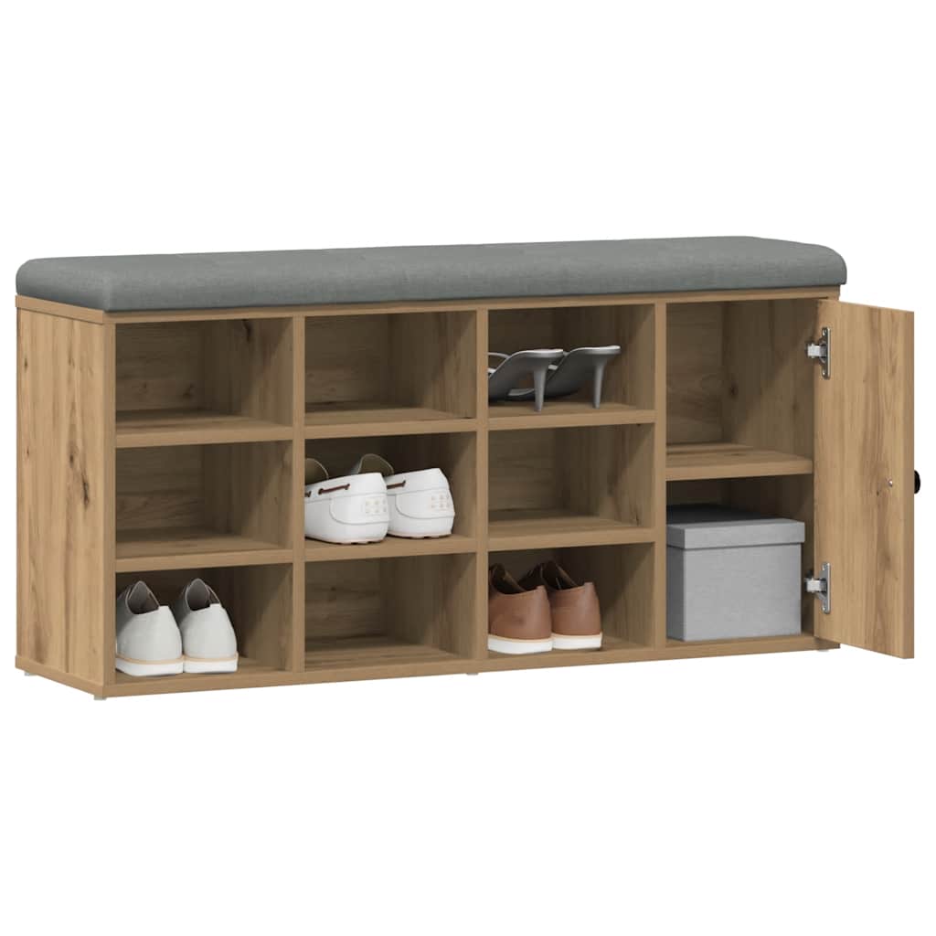 Πάγκος παπουτσιών  Artisan Oak 102x32x50 cm Κατασκευασμένο ξύλο - Pakobazaar