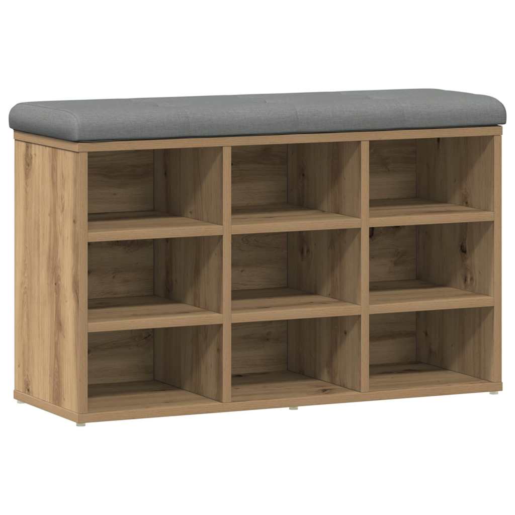 Πάγκος παπουτσιών  Artisan Oak 82x32x50 cm Κατασκευασμένο ξύλο - Pakobazaar