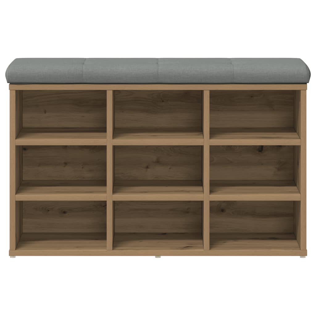 Πάγκος παπουτσιών  Artisan Oak 82x32x50 cm Κατασκευασμένο ξύλο - Pakobazaar