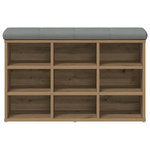Πάγκος παπουτσιών  Artisan Oak 82x32x50 cm Κατασκευασμένο ξύλο - Pakobazaar
