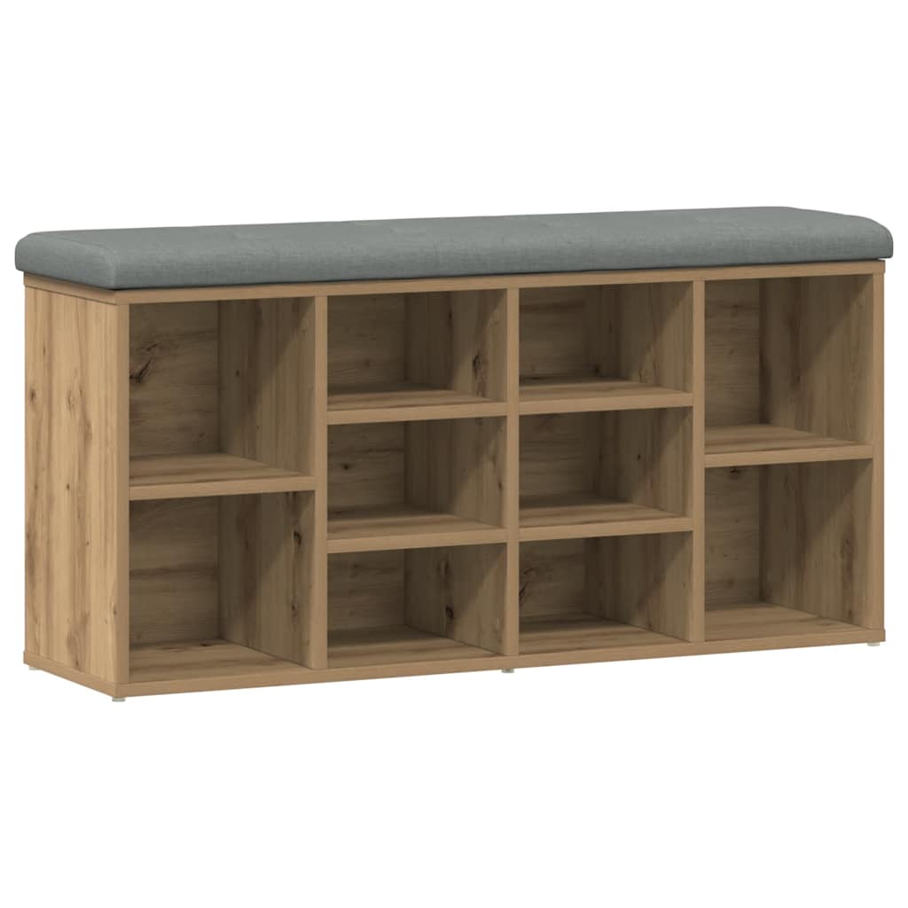 Πάγκος παπουτσιών  Artisan Oak 102x32x50 cm Κατασκευασμένο ξύλο - Pakobazaar