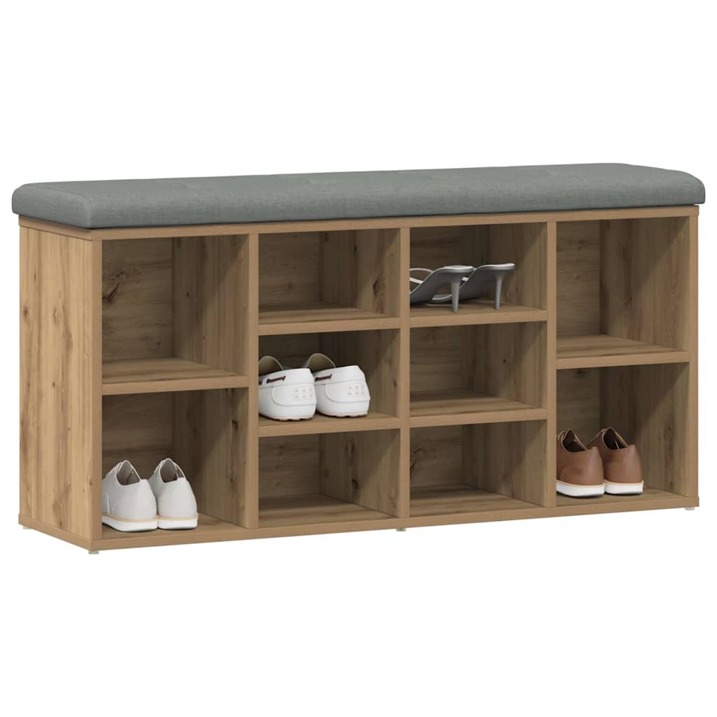 Πάγκος παπουτσιών  Artisan Oak 102x32x50 cm Κατασκευασμένο ξύλο - Pakobazaar