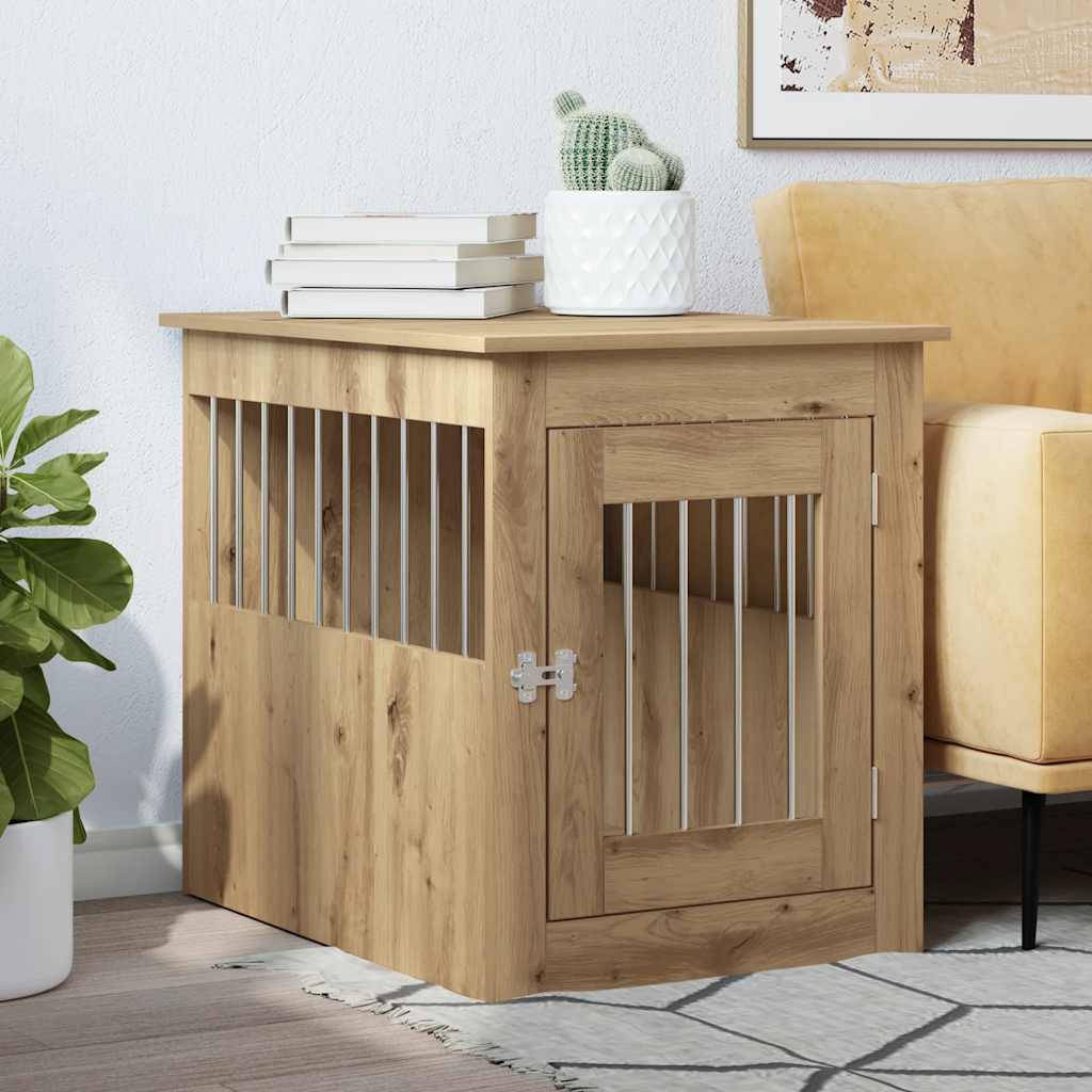 Έπιπλα κλουβιού σκύλου Artisan Oak 55x75x65 cm - Pakobazaar