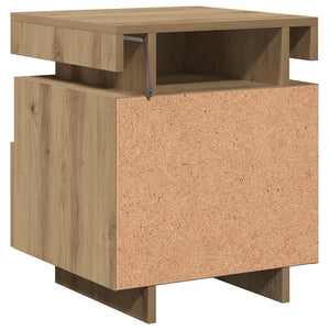 Κομοδίνο με φώτα LED Artisan Oak 40x39x48,5 cm - Pakobazaar