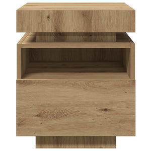 Κομοδίνα με φώτα LED 2 τεμ Artisan Oak 40x39x48,5 cm - Pakobazaar