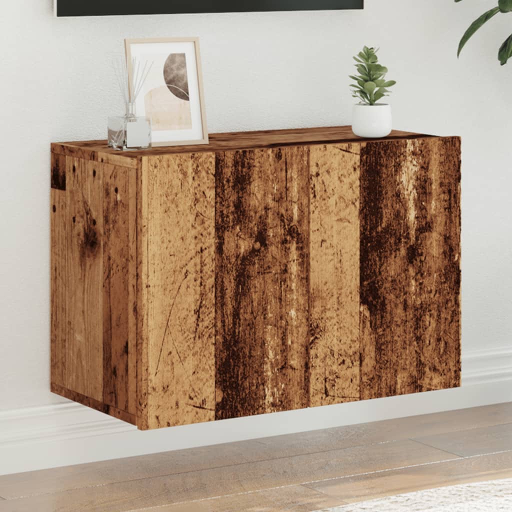 Ντουλάπι Τοίχου Τηλεόρασης Παλαιό Ξύλο 60 x 30 x 41 εκ.
