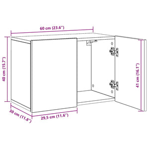 Ντουλάπι Τοίχου Τηλεόρασης Artisian Δρυς 60 x 30 x 41 εκ. - Pakobazaar
