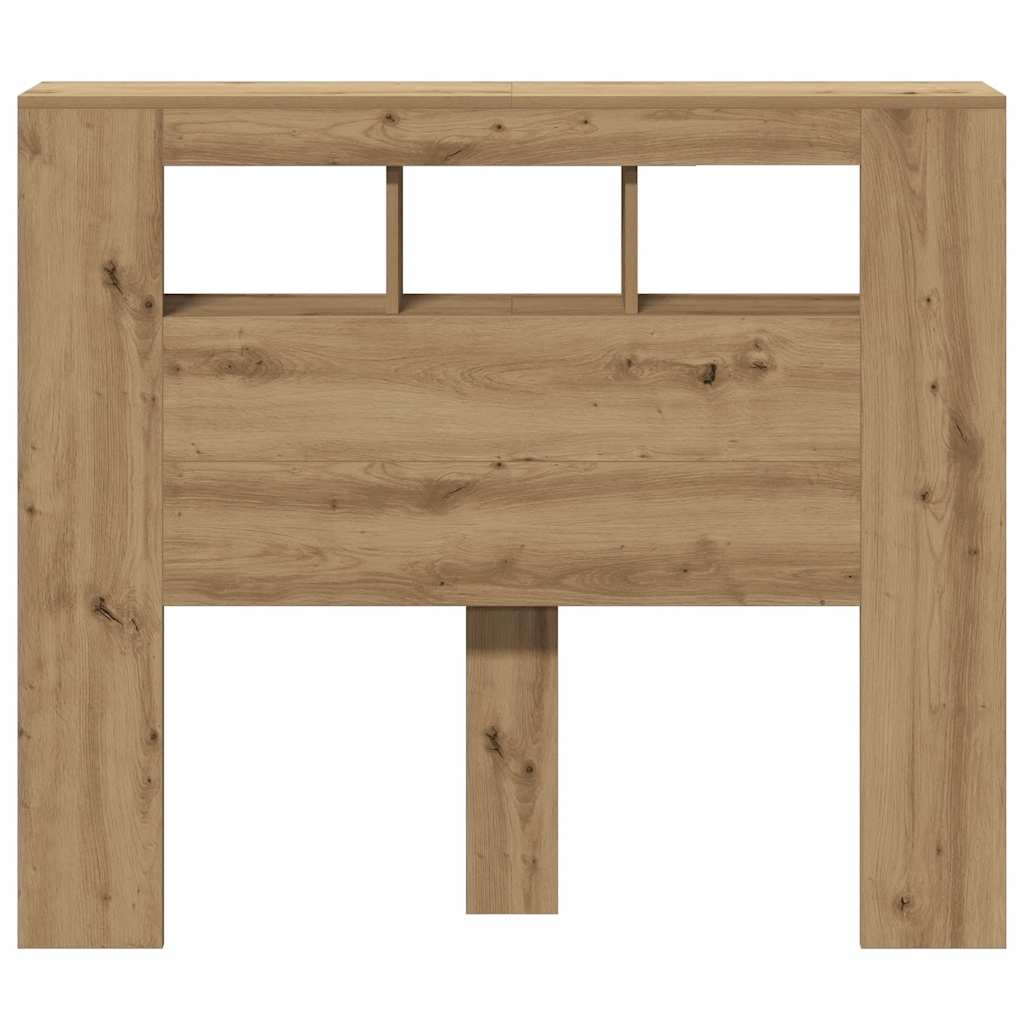LED κεφαλάρι Artisan Oak 120x18,5x103,5 cm Κατασκευασμένο ξύλο - Pakobazaar