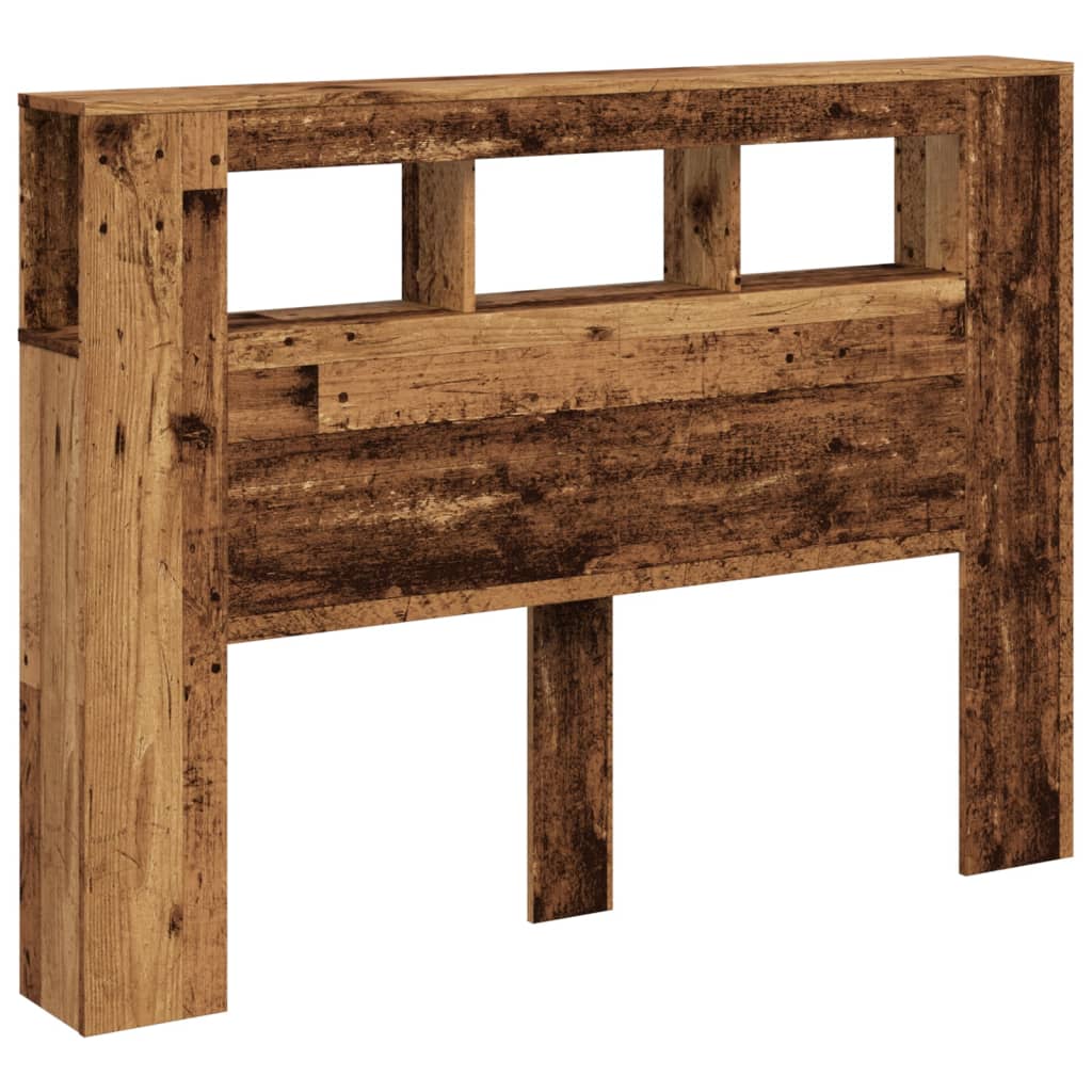 LED κεφαλάρι Παλιό ξύλο 140x18,5x103,5 cm Κατασκευασμένο ξύλο - Pakobazaar