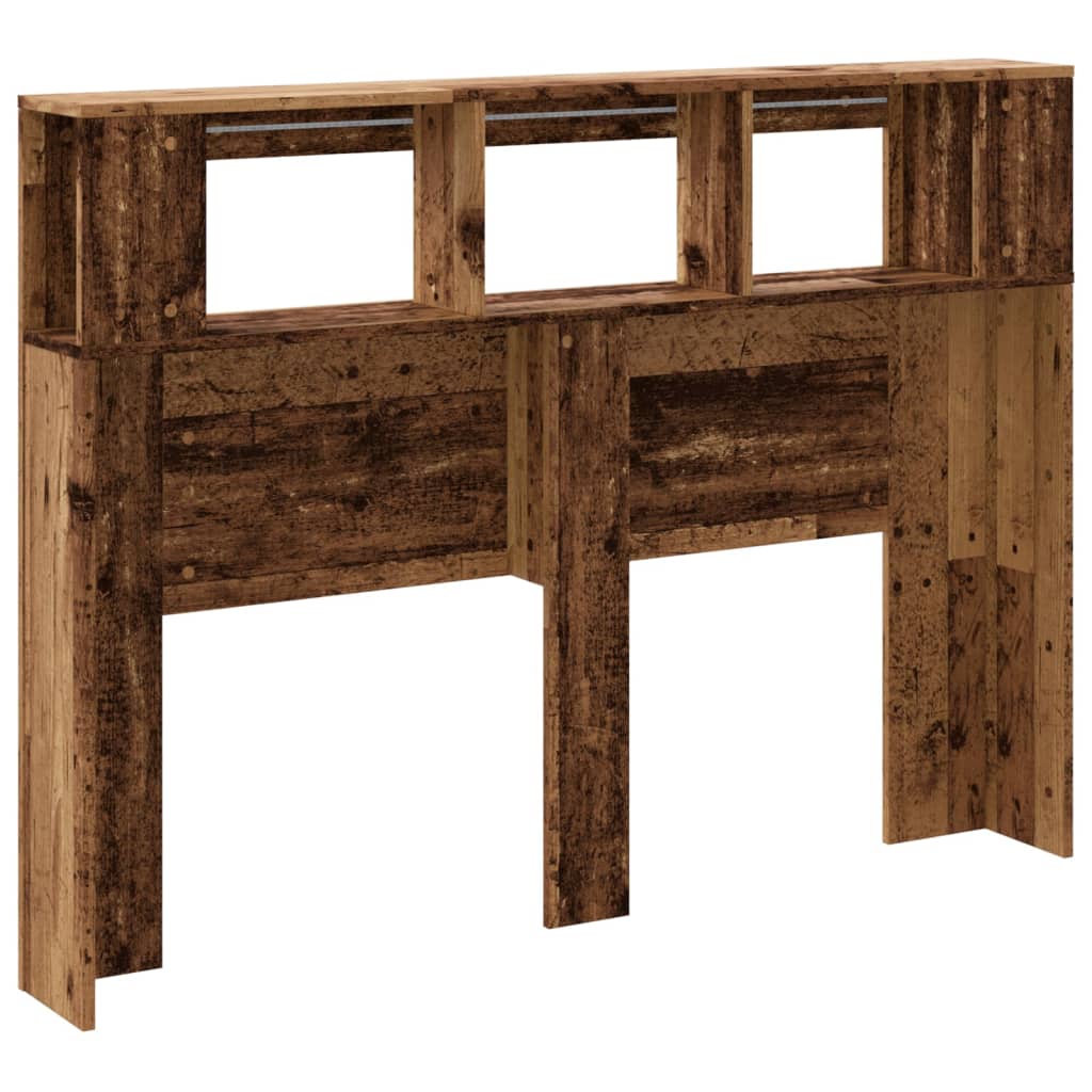 LED κεφαλάρι Παλιό ξύλο 140x18,5x103,5 cm Κατασκευασμένο ξύλο - Pakobazaar