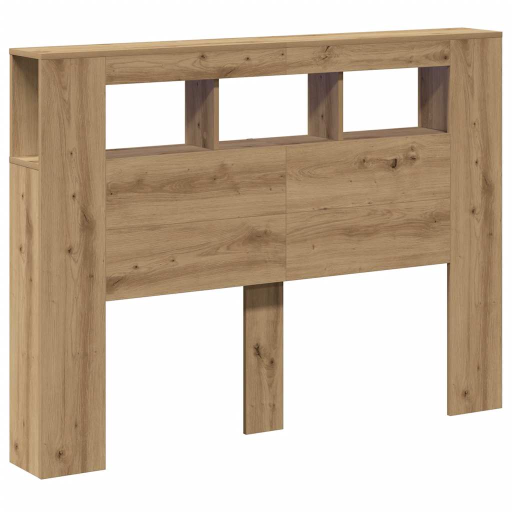 LED κεφαλάρι Artisan Oak 140x18,5x103,5 cm Κατασκευασμένο ξύλο - Pakobazaar