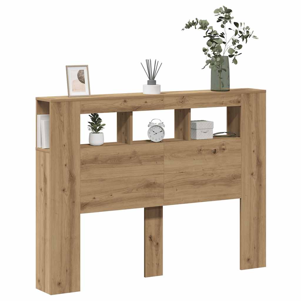LED κεφαλάρι Artisan Oak 140x18,5x103,5 cm Κατασκευασμένο ξύλο - Pakobazaar