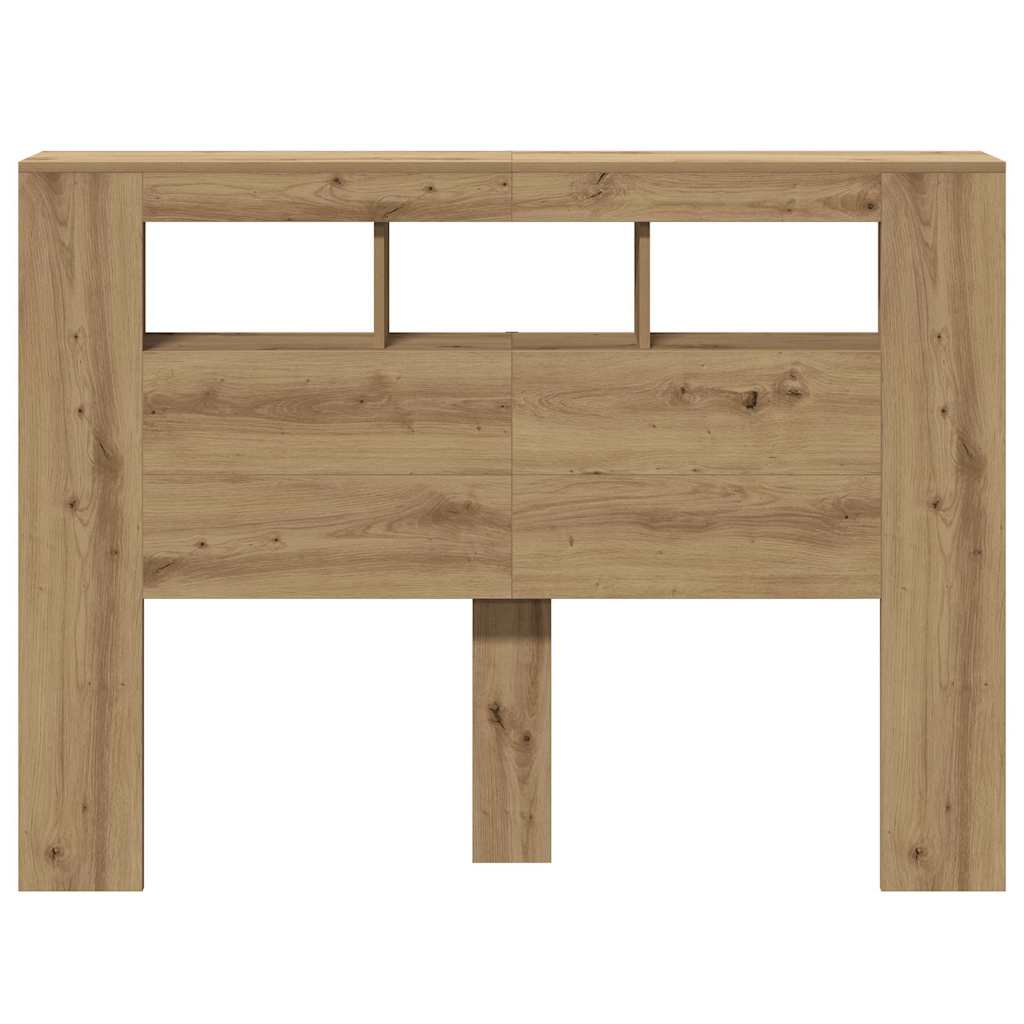 LED κεφαλάρι Artisan Oak 140x18,5x103,5 cm Κατασκευασμένο ξύλο - Pakobazaar