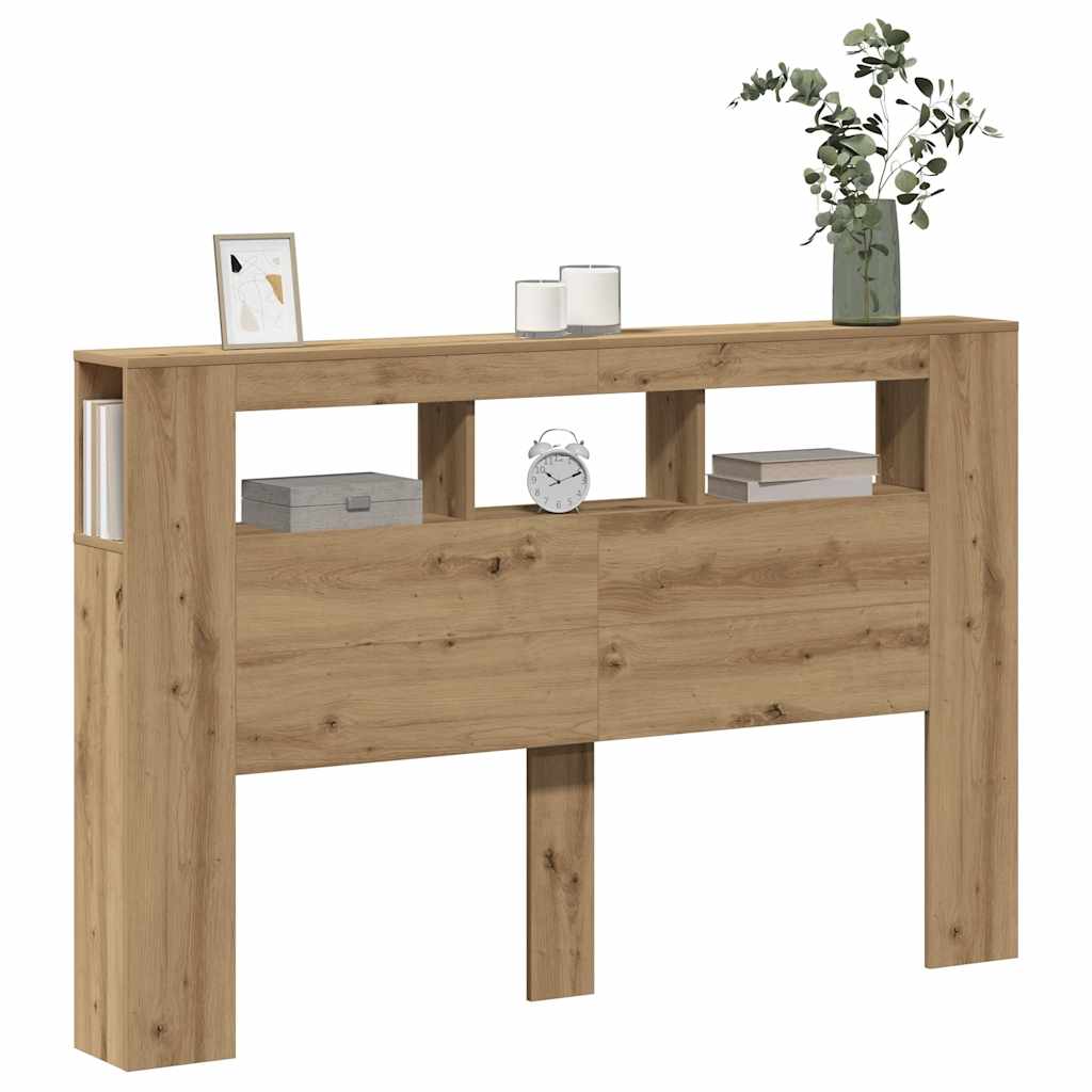 LED κεφαλάρι Artisan Oak 160x18,5x103,5 cm Κατασκευασμένο ξύλο - Pakobazaar