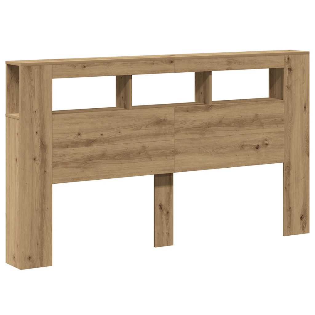 LED κεφαλάρι Artisan Oak 180x18,5x103,5 cm Κατασκευασμένο ξύλο - Pakobazaar