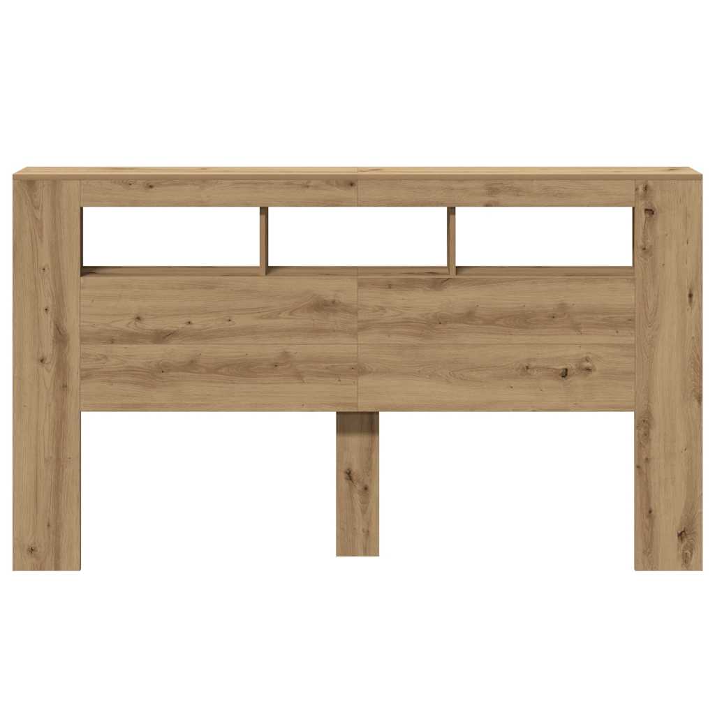 LED κεφαλάρι Artisan Oak 180x18,5x103,5 cm Κατασκευασμένο ξύλο - Pakobazaar