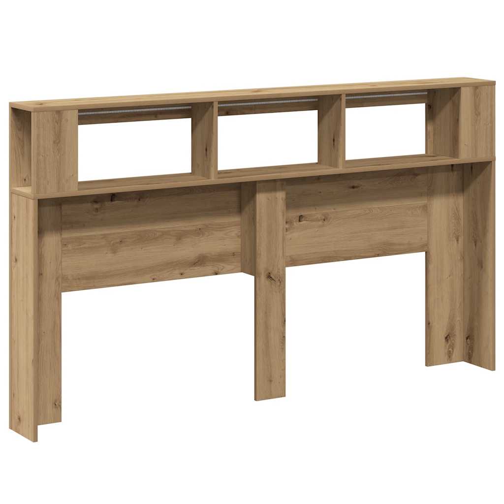 LED κεφαλάρι Artisan Oak 180x18,5x103,5 cm Κατασκευασμένο ξύλο - Pakobazaar