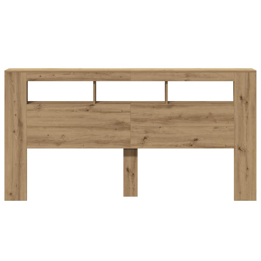 LED κεφαλάρι Artisan Oak 200x18,5x103,5 cm Κατασκευασμένο ξύλο - Pakobazaar