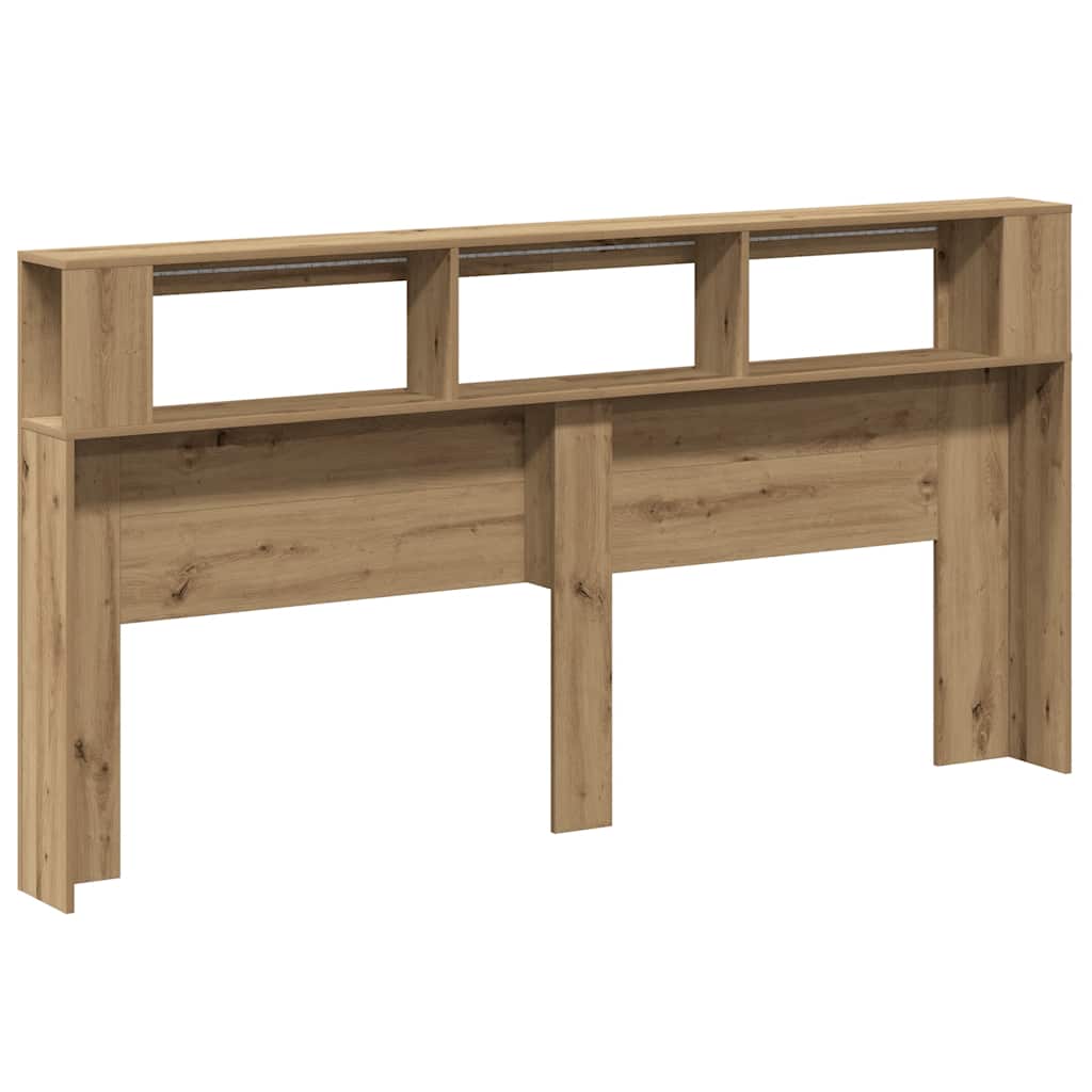 LED κεφαλάρι Artisan Oak 200x18,5x103,5 cm Κατασκευασμένο ξύλο - Pakobazaar
