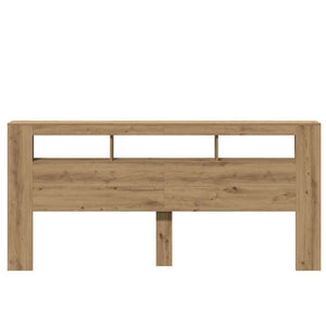 LED κεφαλάρι Artisan Oak 220x18,5x103,5 cm Κατασκευασμένο ξύλο - Pakobazaar