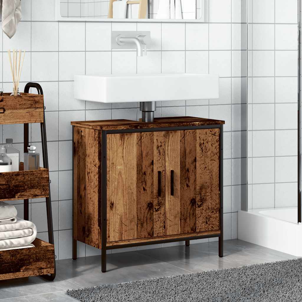 Ντουλάπι νιπτήρα Παλιό ξύλο 60x30x60 cm Κατασκευασμένο ξύλο - Pakobazaar