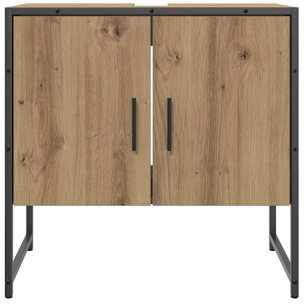 Ντουλάπι Νιπτήρα Μπάνιου Αρτισιανή Δρυς 60x33x60 εκ. Επεξ. Ξύλο